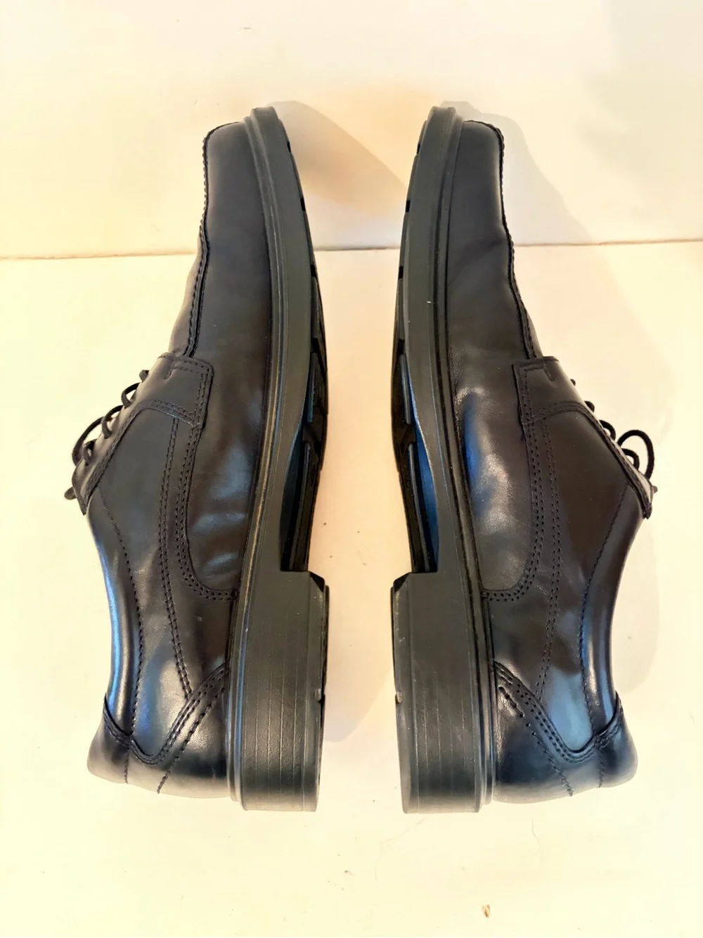 Ecco Black Leather Helsinki Oxford Comfort Dress Shoes